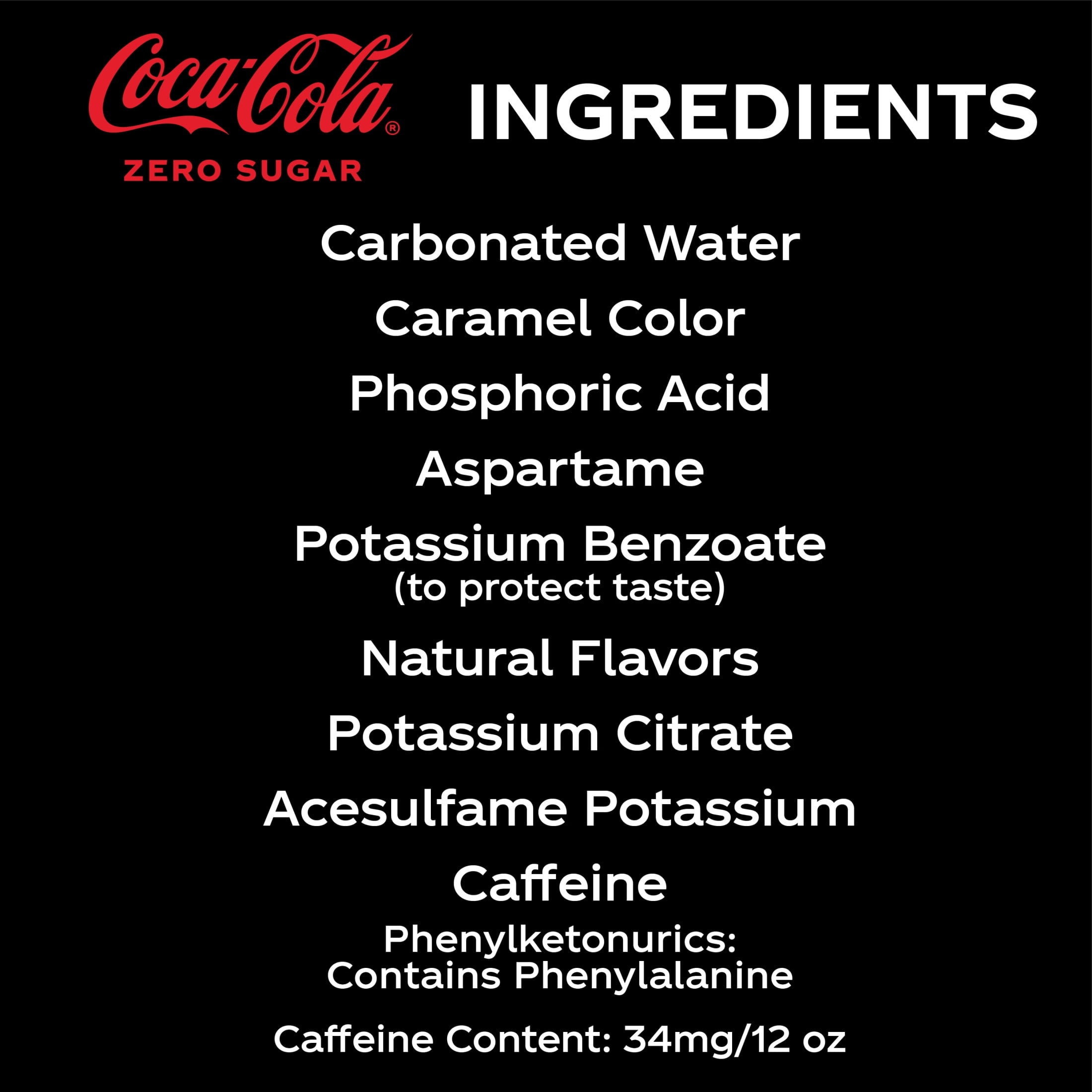 Coca-Cola Zero Sugar Sugar-Free Soda Pop, 12 fl oz Cans, 24 Pack