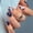 C1 - Navy Petal, variant on Soft Gel Press On Nails Extra Short Square, Long-Lasting Reusable Fake Nails Kit with Glue & Tabs, 30pcs Salon-Quality Stick On Nails for Women At-Home Manicure (Mint Line)