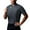 Grey, variant on Mens T-shirts Short Sleeve Stand Collar Tops Solid Chef Workwear Kitchen Uniform Breathable Casual T Shirts for Man Black XL