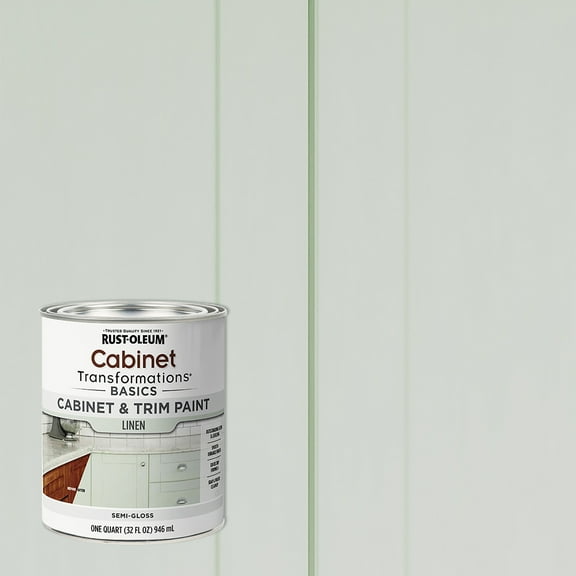 Linen, Rust-Oleum Transformations Semi-Gloss Cabinet & Trim Paint-372008, Quart