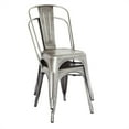 thumbnail image 2 of Bristow Metal Armless Chair in Brushed Chrome Finish in a 4 Pack, 2 of 2