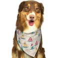 thumbnail image 6 of Naloa Reto Marine Nautical Dog Bandanas 1PC Washable Triangle Dog Scarfs Premium Durable Fabric, for Small Medium Large Dogs and Cats, 6 of 6