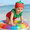 thumbnail image 5 of WERYOUNG Boy's One-Piece Swimsuits Sleeveless Scoop Neck Cartoon Print Kids Swimwear With Matching Swim Cap Holiday Vacation Beach Comfortable Cozy Toddler Bathing Suit, 5 of 6