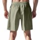 thumbnail image 3 of pstuiky Pantalones cortos de entrenamiento para hombre, Pantalones cortos de lino con cintura elástica y botones de color liso para hombre, versátiles y a la moda. Pantalones cortos de baloncesto, 3 of 8