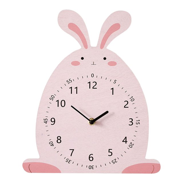 reloj de pared de con de animales de dibujos animados para habitación de , decoración inconfundible para sala de , con Conejo Gloria Relojes de pared