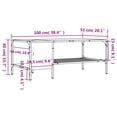 thumbnail image 4 of vidaXL Coffee Table with Rack Black 100x51x40 cm Engineered Wood, 4 of 5