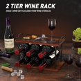 thumbnail image 2 of Wood Metal Wine Rack, 2 of 7