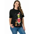 thumbnail image 4 of Women's and Women's Plus Dr. Seuss Grinch & Max T-Shirt Christmas Holiday Black, 4 of 8