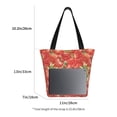 thumbnail image 3 of Cauagu Strawberry Print Canvas Aesthetic Tote Bag for Women Beach Bag Shopping Bags Shoulder Bag Reusable Grocery Bags, 3 of 7