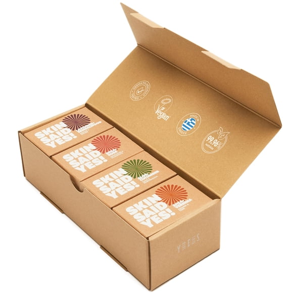 Skin Said Yes Barras de jabones orgánicos (juego de 8) - Manteca de karité Aceite de oliva Lavanda Sándalo Aloe Vera y extracto de pepino - Jabones en barra natural y vegano Jabones Artesanales Natu