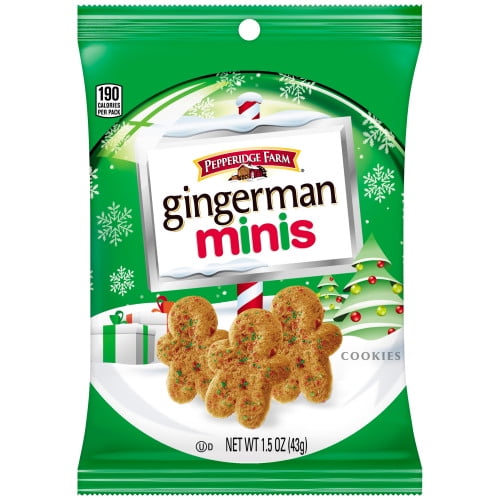 Pepperidge Farm Gingerman Minis Gingerbread Cookies, 1.5 oz. Holiday