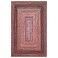 thumbnail image 2 of HOMERRY Washable Throw Rug for Living Room 6' x 9' Braided Print Modern Bordered Soft Non-Slip Indoor Carpet, Pink, 2 of 6