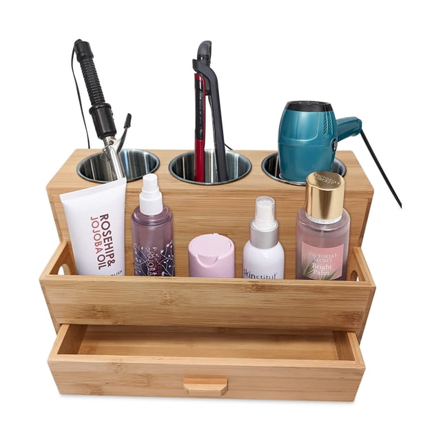 Organizador de herramientas para el cabello Harzen Brothers Bamboo con cajón