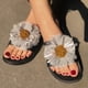 thumbnail image 1 of Moda mujer tobillo correa encaje verano diapositiva sandalias planas chanclas Shose Wmkox8yii  hj789, 1 of 5