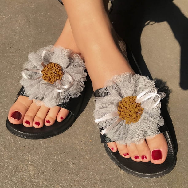 Moda mujer tobillo correa encaje verano diapositiva sandalias planas chanclas Shose Wmkox8yii hj789