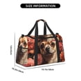thumbnail image 3 of Kdxio Vintage Red Flower Chihuahua Travel Duffel Bag Gym Bag Weekender Travel Bag Gym Bag for Women &Men Airplane Travel Essentials for Flying, 3 of 7