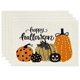thumbnail image 1 of Juego de 4 manteles individuales lavables con diseño de calabazas navideñas para mesa de comedor, 1 of 5