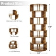 thumbnail image 7 of Homieasy 7-Tier Spinning Shoe Rack Tower, 360 Revolving wooden Shoe Rack, 60'' for shoes ,bags, Display Lazy Susan ,Storage Carousel,Free Standing Shoe Organizer for Entryway,Rustic Brown, 7 of 7