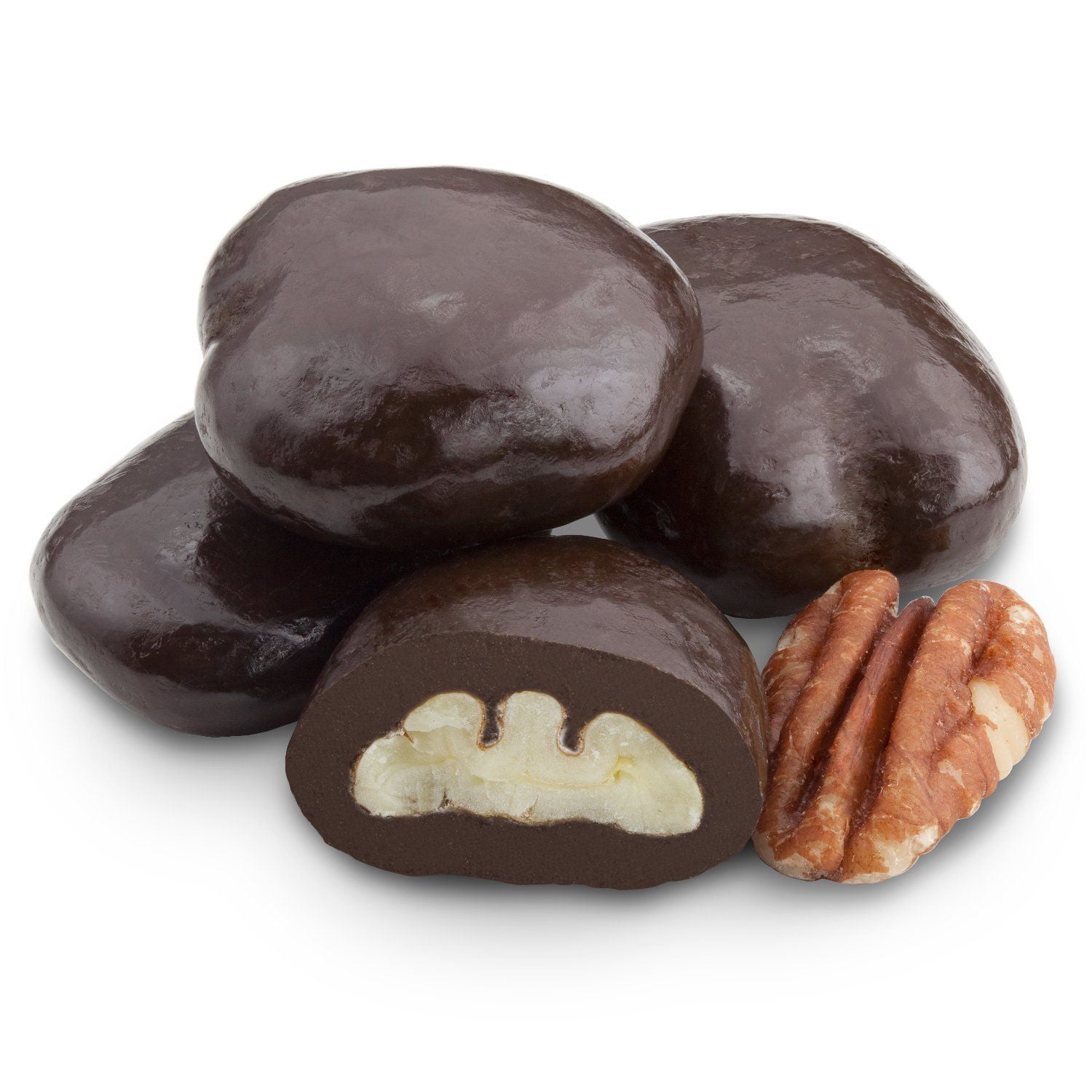 BAYSIDE CANDY DARK CHOCOLATE PECANS, 5LBS