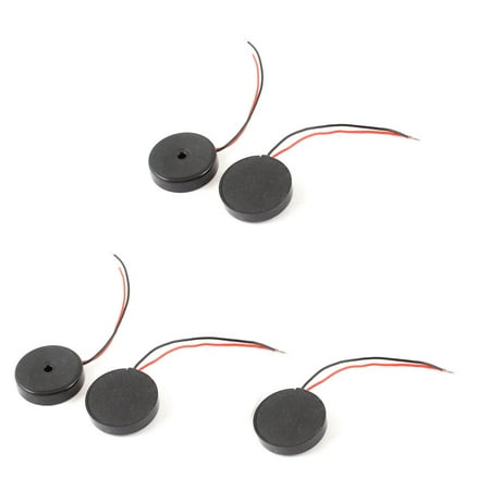 Unique Bargains 5Pcs DC 2-28V 80dB Black Housing Wired Electronic Alarm Buzzer