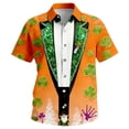 thumbnail image 1 of Camisetas de Navidad de Manga Larga de los Hombres Imprimir de Moda Casual Manga Larga Turndown Collar Blusa para Primavera Invierno Al Aire Libre Diario, 1 of 3