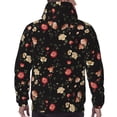 thumbnail image 7 of Sikiie Red White Flowers Men's Hoodie, Essentials Hoodie, Sweatshirt, Pullover Hooded Sweatshirt for Men-Medium, 7 of 7