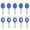 Solidblue, variant on Muka 10Pcs Carabiner Badge Holder Reels With Back Splint and Key Ring-TransparentBlack-NoSplint