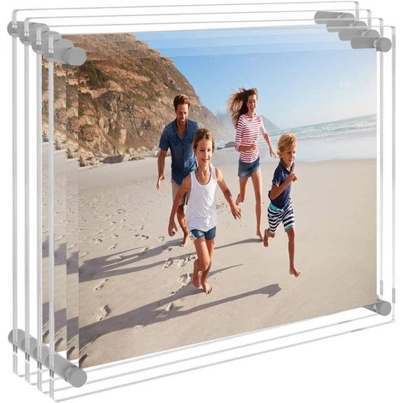 8x10 Clear Acrylic Floating Picture Frames 4 Pack