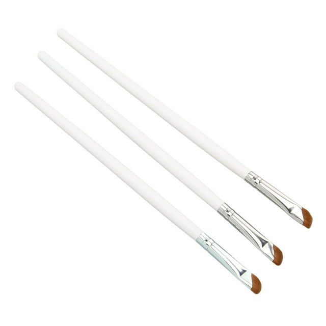 Cepillo delineador de ojos, delineador de ojos cepillo de maquillaje nylon 3pcs comunicado agarre ultra delgada para salón