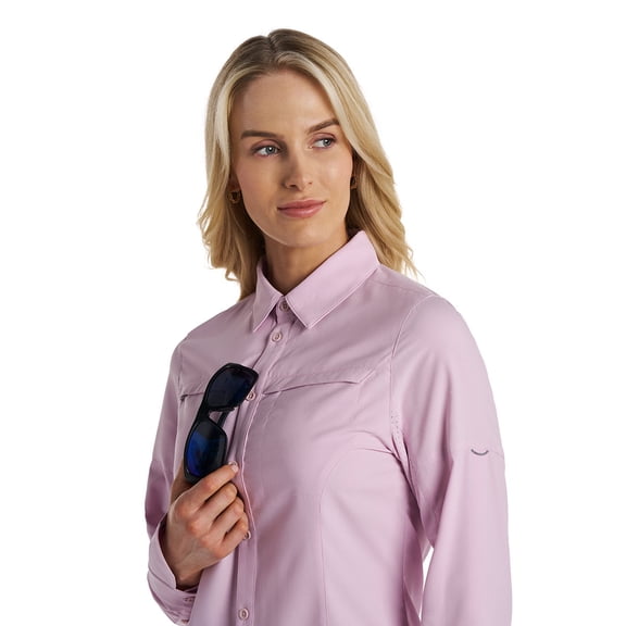 Women's Fishing Shirt - UPF 50 Sun Protection - Kodia in Powder Pink