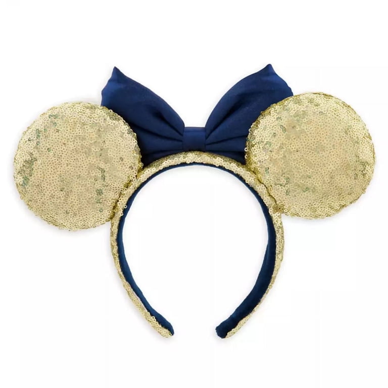 Minnie Mouse Sequin Ear Headband For Adults Gold & Blue  display picture 1