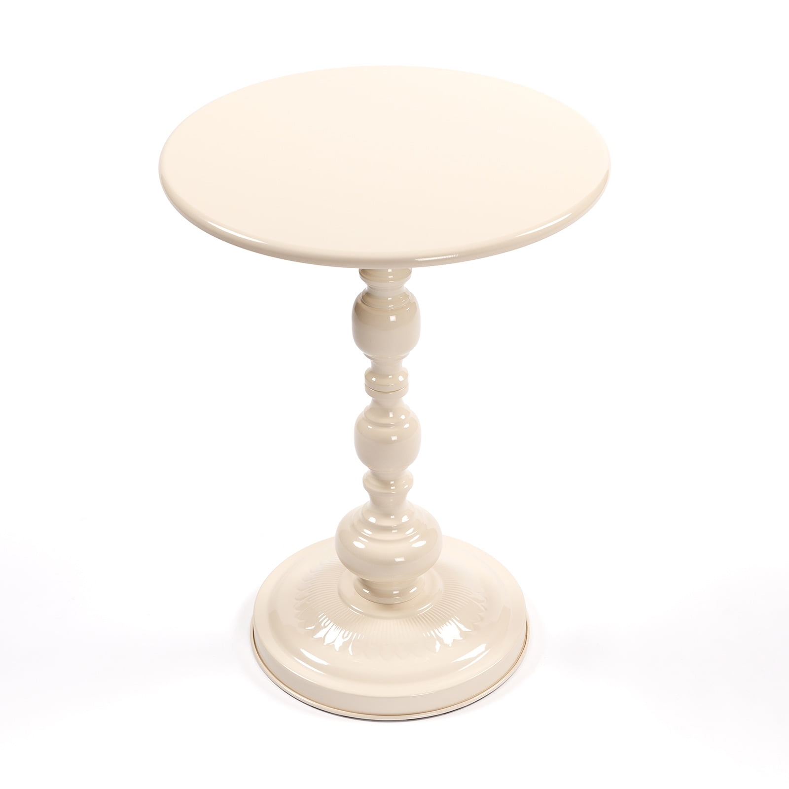 MAYEERTY Vintage Metal Coffee Table End Table, Round Side Table for Sofa Bedside Nightstand, Accent Table Decorative Small Space Living Room Bedroom