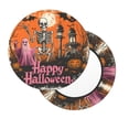 thumbnail image 3 of Round Bar Stool Seat Covers, Halloween Happy Skull Pink Ghost Elastic Round Chair Cover Stool Seat Slipcover Bar Stool Cushions Round Pad for 12-14 inch, 3 of 7