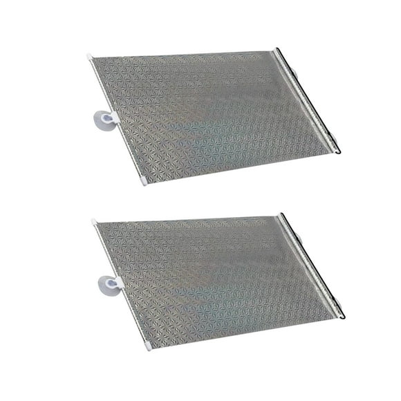 Sidaley Parasol para coche, 2 uds., cortina retráctil automática para parabrisas delantero/trasero, bloqueador solar plegable, cubierta parpadeante, Automoción decorativa y accesorios Gris 50*125 Sidaley VI022157-06
