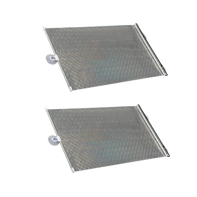 Riwesomey Parasol para coche, 2 uds., cortina, ventana lateral, parabrisas retráctil, cubierta de protección solar plegable, accesorios para coches Automoción decorativa y accesorios Gris 50*125 Riwesomey VI022157-06