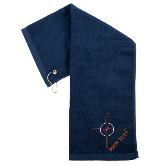 Custom Baseball Towels, Sports Towels, Personalized Baseball Towels for Teams - Bats & Ball