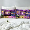 thumbnail image 3 of Erosebridal Softball Duvet Cover , Sports Theme Bedding, Purple, Reversible 2pcs, (No Comforter), 3 of 6