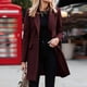 thumbnail image 1 of ICHUANYI Clearance Women Business Attire Solid Color Long Sleeve Single Breasted Slimming Cardigan Suit Coat Top(Wine, M) ICHUANYI WER2023080910487, 1 of 6