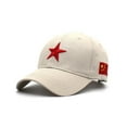 thumbnail image 1 of Mens Adjustable Strap China Red Five Point Star Military Dad Hats Unisex Chinese Flag Mao Army Baseball Caps(BG), 1 of 1