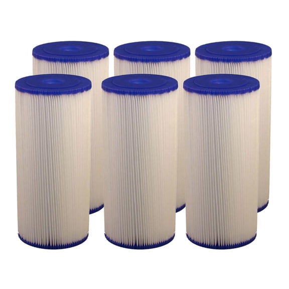 Tier1 20 Micron 20x4.5 Water Filter | Whole House Sediment Water Filter | Pleated Polyester Cartridge | Replacement for Pentek ECP20-20BB, Hydronix SPC-45-2020 | High-Flow 4.5 x 20 Water Filter (6pk)