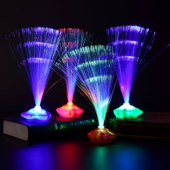 Fiber Optic Lamp Kids Night Light Fibre Optic Battery Light Beautiful Romantic LED Lamp Color Changing LED Fiber Sensory Light for Table Home Decor