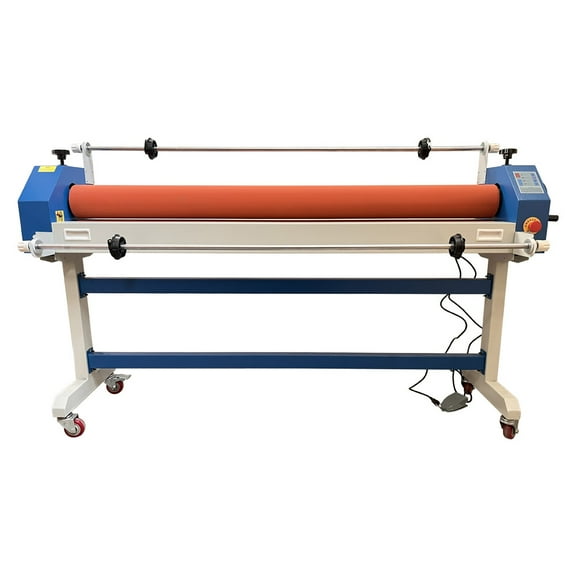 63 Inch Electric/Manual Cold Laminating Machine Cold Roll Laminator with Film Release Rod 110V for Poster Photo Document