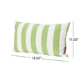 thumbnail image 3 of Noble House Coronado 18.5x11.5" Outdoor Fabric Throw Pillow in Green/White, 3 of 11