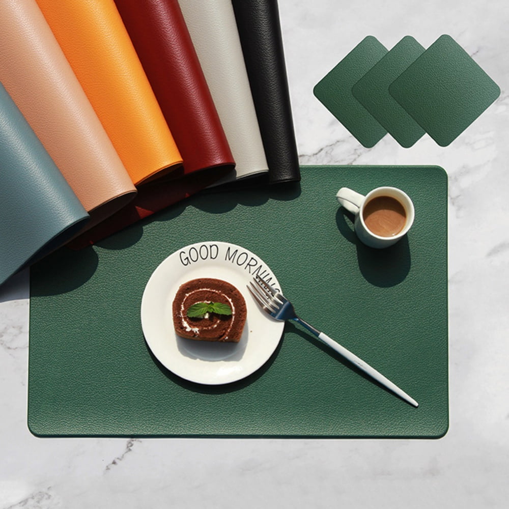 Placemats for Dining Table Set of 4 Leather Place Mats Indoor&Outdoor