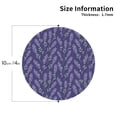 thumbnail image 2 of Fuzoiu Lavender Flowers Print Leather Coasters Set,Drink Coasters Set of 4,for Tabletop Protection, Durable PVC Coasters,Home Décor and Housewarming Gift-Round Shape, 2 of 6
