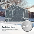 thumbnail image 4 of Quictent 10x10FT Carport Shelter with Roll-Up Mesh Windows & Reinforced Frame, Portable Garage Canopy for Motorcycle Storage, Dark Gray, 4 of 8