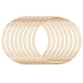 thumbnail image 1 of Uxcell 8Pcs Dream Catcher Rings, 2.4" Metal Hoops for Crafts Wreath Hoop Rings for Wall Hanging Crafts Home Decorations DIY Wedding Wreath Decor, Gold 2.1, 1 of 7