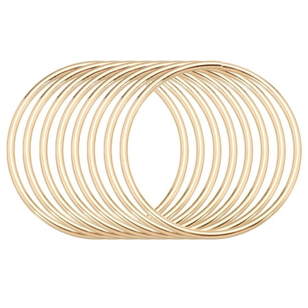 Uxcell 8Pcs Dream Catcher Rings, 2.8" Metal Hoops for Crafts Wreath Hoop Rings for Wall Hanging Crafts Home Decorations DIY Wedding Wreath Decor, Gold 2.5"