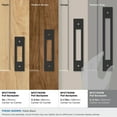 thumbnail image 3 of Amerock Medora 6-5/16 inch (160mm) Center-to-Center Rectangle Matte Black Cabinet Pull Backplate, 3 of 6