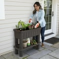 thumbnail image 2 of Simplay3 Raised Large Planter Box with Durable Weather-Resistant Plastic for Outdoor Patio Garden, 2 of 7